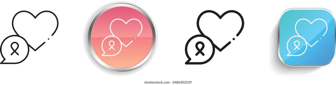 awareness icon. Thin Linear, Regular and Button Style Design Isolated On White Background