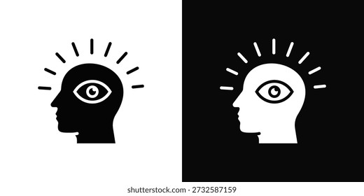 Icono de conciencia Estilo de fondo blanco y negro