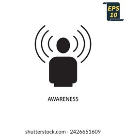 awareness icons  symbol vector elements for infographic web