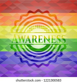 Awareness lgbt colors emblem 