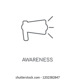 Awareness linear icon. Awareness concept stroke symbol design. Thin graphic elements vector illustration, outline pattern on a white background, eps 10.