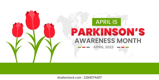 Parkinson’s Awareness Month background or banner design template celebrated in April.