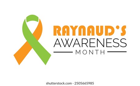 Raynaud’s Awareness Month is observed every year on October. Medical Healthcare Awareness concept. background, placard, banner template Vector illustration design.