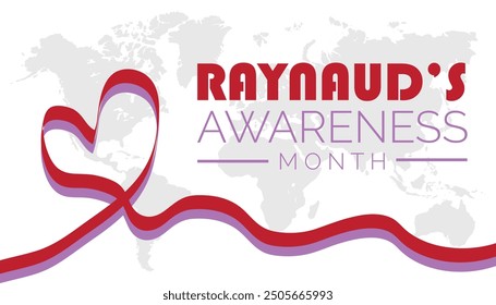 Raynaud’s Awareness Month is observed every year on October. Medical Healthcare Awareness concept. background, placard, banner template Vector illustration design.