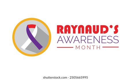 Raynaud’s Awareness Month is observed every year on October. Medical Healthcare Awareness concept. background, placard, banner template Vector illustration design.