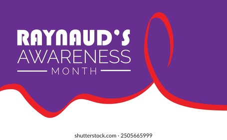 Raynaud’s Awareness Month is observed every year on October. Medical Healthcare Awareness concept. background, placard, banner template Vector illustration design.