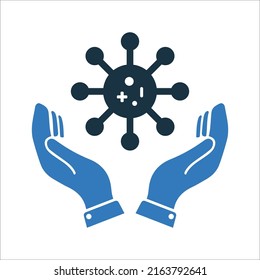 Awareness, Prevent virus icon. Simple editable vector illustration.