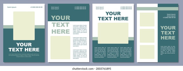 Awareness providing brochure template. Corporate brand. Flyer, booklet, leaflet print, cover design with copy space. Your text here. Vector layouts for magazines, annual reports, advertising posters