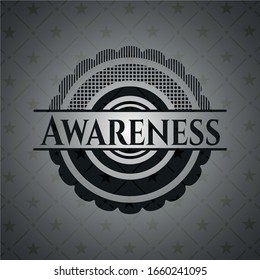 Awareness realistic black emblem. Vector Illustration. Detailed.