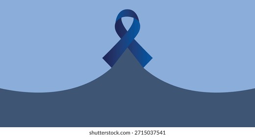 Awareness ribbon background template. Simple health banner