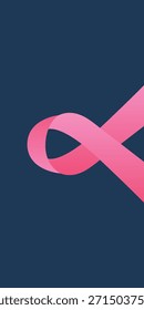 Awareness ribbon background template. Simple health banner