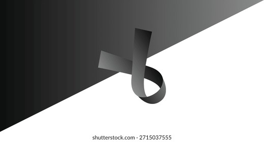 Awareness ribbon background template. Simple health banner