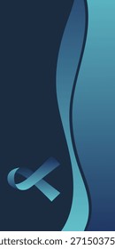 Awareness ribbon background template. Simple health banner