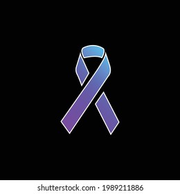 Icono de vector de gradiente azul de la cinta de opciones de sensibilización