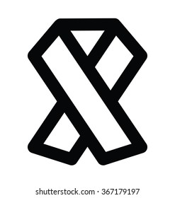 Awareness Ribbon Bold Line Vector Icon