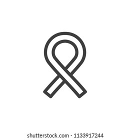 Awareness ribbon care icon 