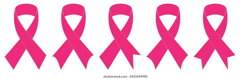 Awareness ribbon in different styles. Vector thin line icon illustration. Symbol for awareness of different male and female diseases like colon, prostate cancer, breast cancer. Pink and Blue
Vector 