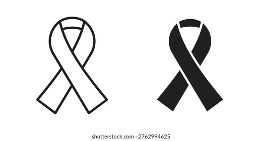 awareness ribbon icon concept. Simple solid style. line stroke icons