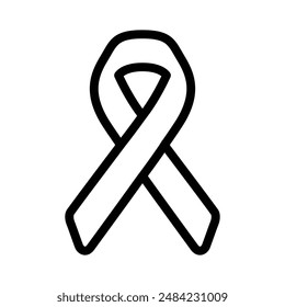 Awareness ribbon icon design in filled and outlined style