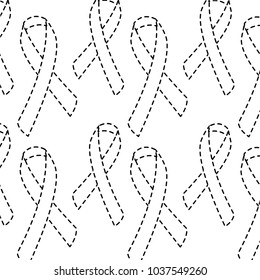 awareness ribbon icon image vector illustration design  black dotted line