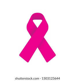Awareness ribbon icon isolated on white background. Awareness ribbon icon in trendy design style. Breast Cancer Awareness Ribbon. 