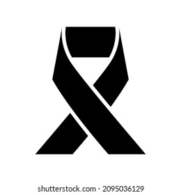 awareness ribbon icon or logo isolated sign symbol vector illustration - high quality black style vector icons
