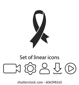 Awareness Ribbon icon. One of set web icons