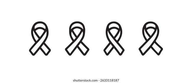 Bekanntheitsband Symbol in fettgedruckter Umrisslinie Vektor