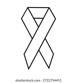 Vector de icono de cinta de concienciación. Signo de ilustración de cinta. Símbolo o logotipo de la cinta del cáncer.