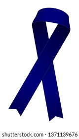 Awareness ribbon illustration (blue)