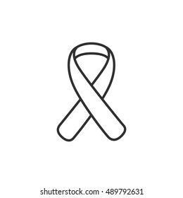 Awareness ribbon linear icon. Thin line design