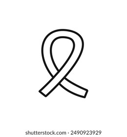 Bewusstseinsband-Logo-Zeichen-Vektorgrafik-Umriss