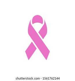 Awareness Ribbon Pink Icon And Breast Cancer Sign