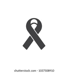 Awareness ribbon vector icon. filled flat sign for mobile concept and web design. Cancer ribbon simple solid icon. Symbol, logo illustration. Pixel perfect vector graphics