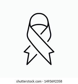 Awareness ribbon vector icon healthcare symbol