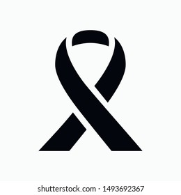 Awareness ribbon vector icon healthcare symbol
