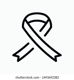 Awareness ribbon vector icon healthcare symbol
