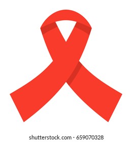 Awareness ribbon vector illustration in flat style