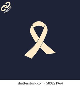 Awareness Ribbons. AIDS icon. Breast cancer awareness symbol