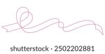 awareness ribbons line art style. breast cancer awareness element vector