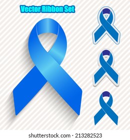 awareness ribbons set