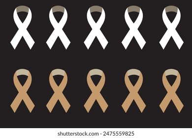 Cintas de conciencia. Ilustración vectorial. Gráficos