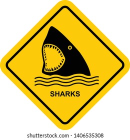 awareness Sharks Sign Vector Illustration