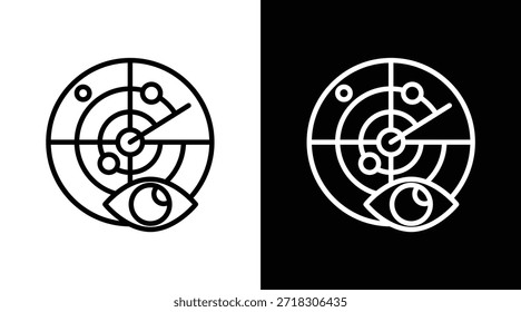 Versión de conciencia de dos tonos en fondo blanco y negro