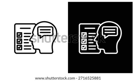 awareness Two-tone version in black and white background