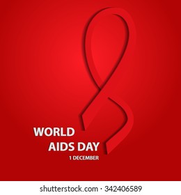 Awareness. World Aids Day 3d concept. EPS10. Vector illustration.