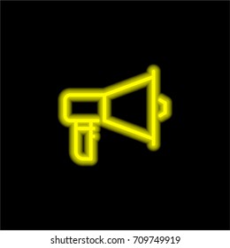 Awareness yellow glowing neon ui ux icon. Glowing sign logo vector