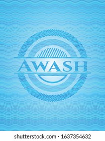 Awash water emblem background. Vector Illustration. Detailed.