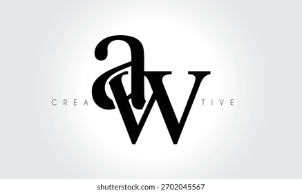 AWaw Elegant Serif Monogram Logo – Luxury Lowercase Typographic Lettermark for Modern Branding