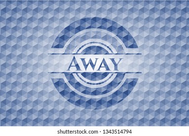 Away blue polygonal badge.